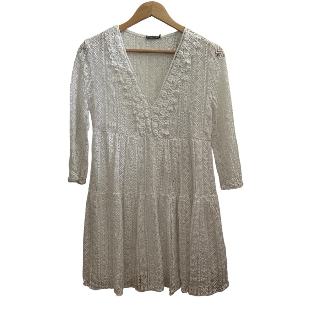 Plazza Del Tempio Made In Italy Italian Lace White Dress
